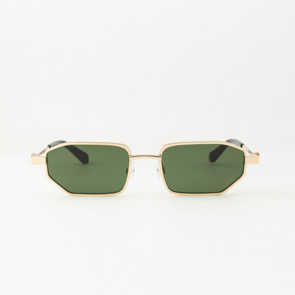 NEW OFF-WHITE SUNGLASSES GOLD GREEN UNISEX EYEWEAR OFF-WHITE OERI14J LOA 7655 Off-White Midland OERI108 Rectangle Sunglasses | Fashion Eyewear main image 3