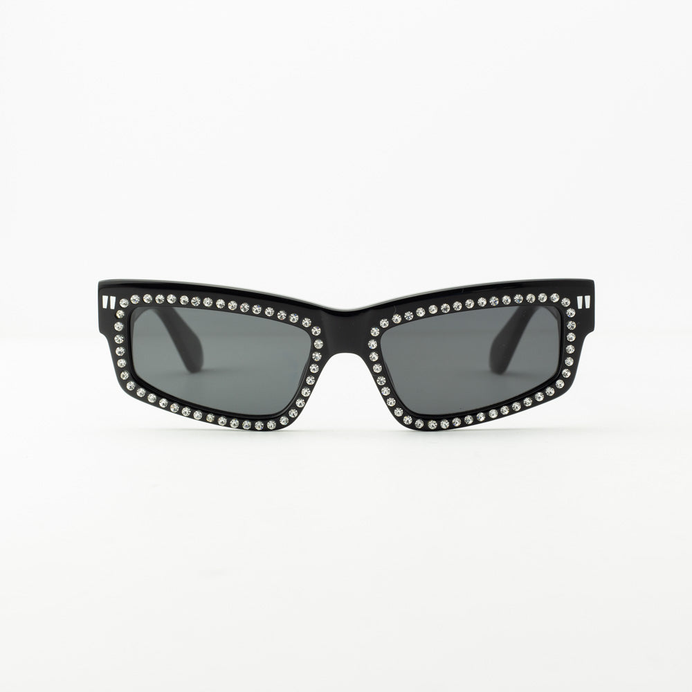 Off White MIRAMAR 135 Sunglasses 1007 Black acetate Cat eye Off White MIRAMAR 135 Sunglasses – Bluefly main image 4