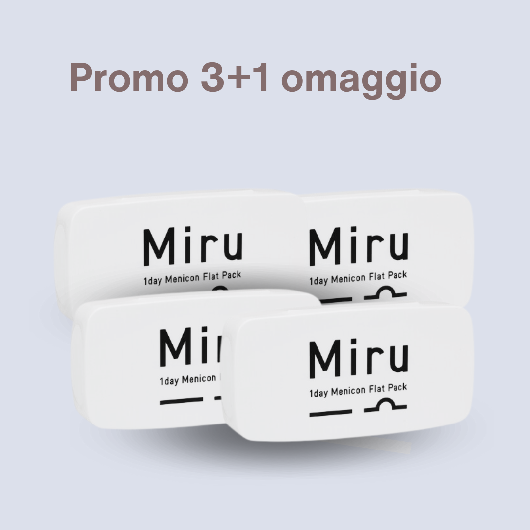 Miru contact lenses | pack 120 lenses | 3+1 free offer