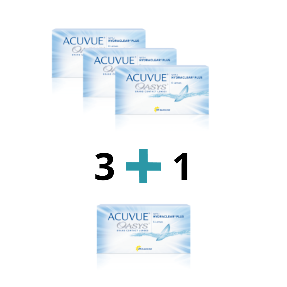 Acuvue Oasys biweekly contact lenses | bundle pack 24 lenses | 3+1 offer